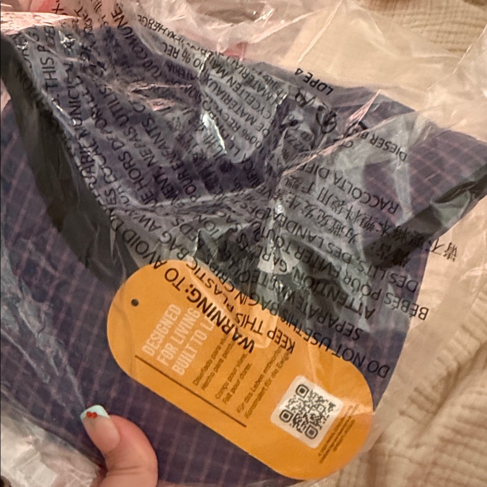 Supreme Purple Plaid Cordura Camp Cap with White Logo - Picture 3 of 3